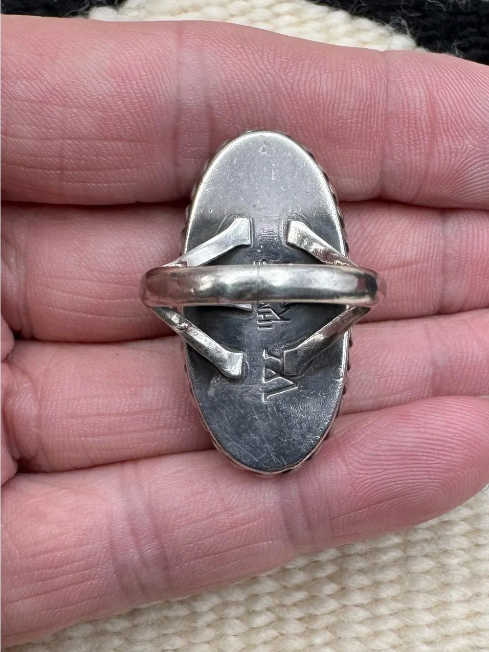 Kee Joe Benally Navajo Native American Sterling Silver Turquoise Ring 7.25